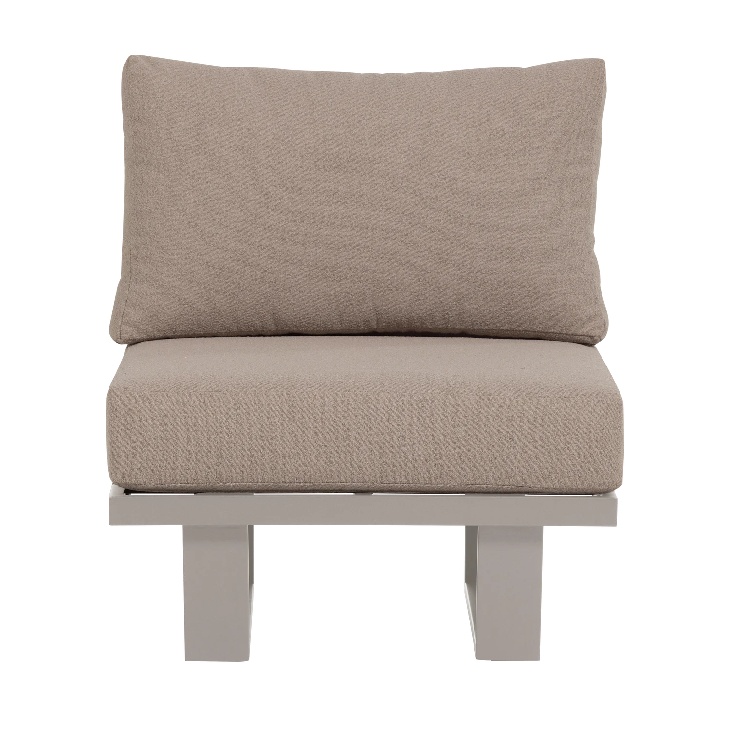 Outdoor Lounge Sessel BEAR sandfarben Gartensessel Aluminium