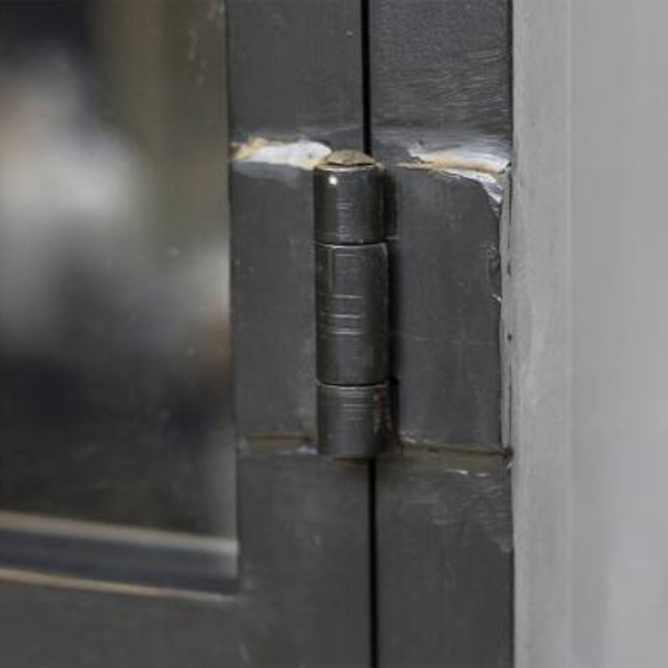 Industrie Vitrine Metall Schrank schwarz Glasvitrine