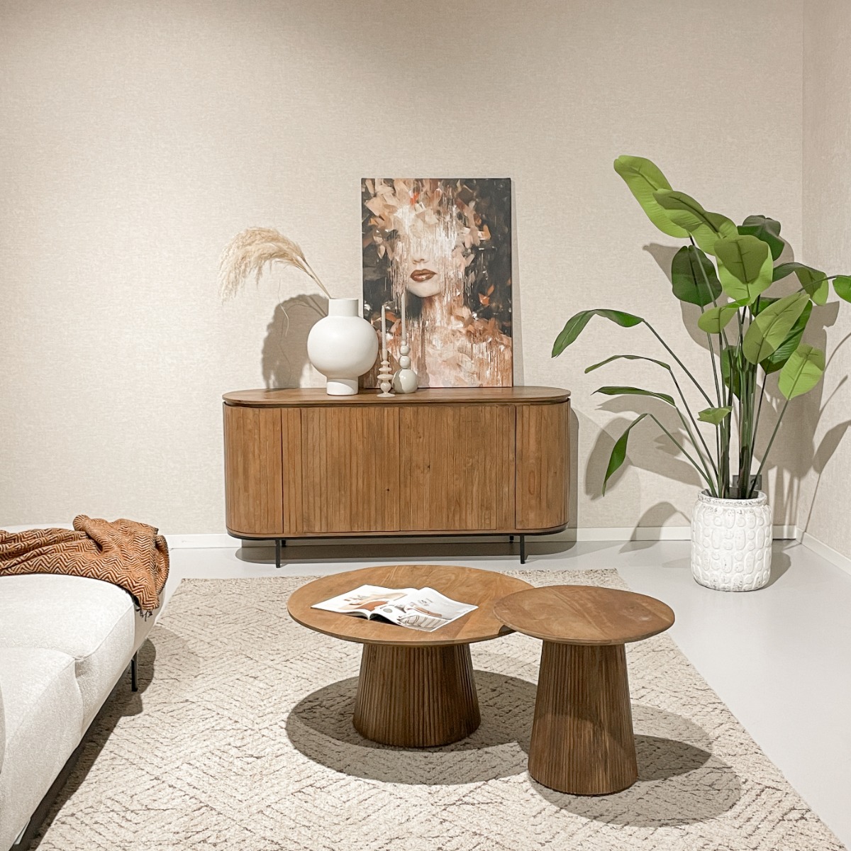 Sideboard Anrichte Noor 170 cm Mangoholz natur  