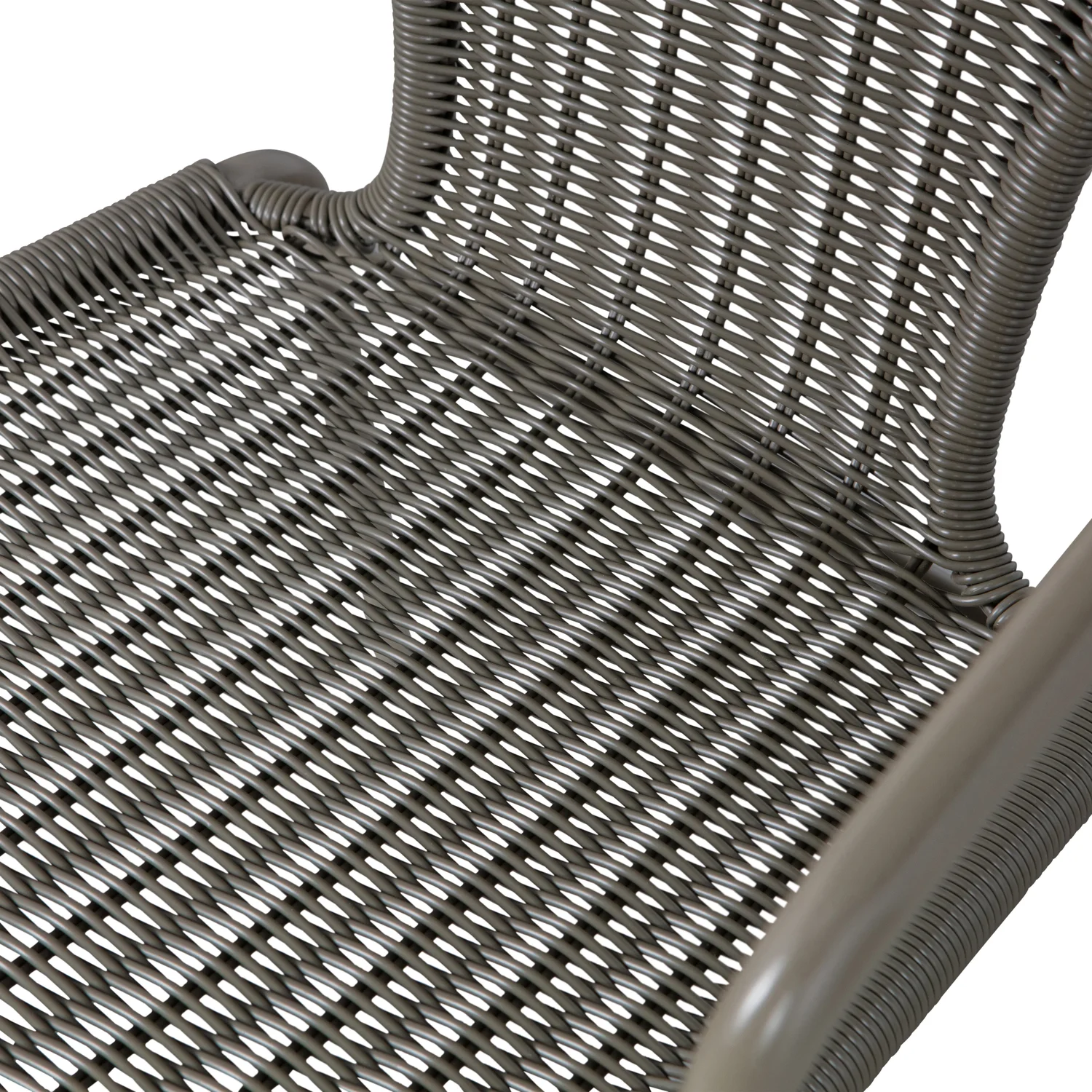 4er Set Gartenstuhl WESTON Geflechtstuhl Rattan Metall dschungelgrün