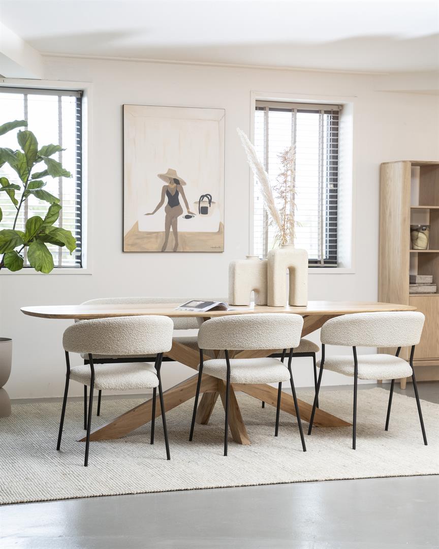 Esstisch MALMÖ 280 x 100 cm Akazie natur