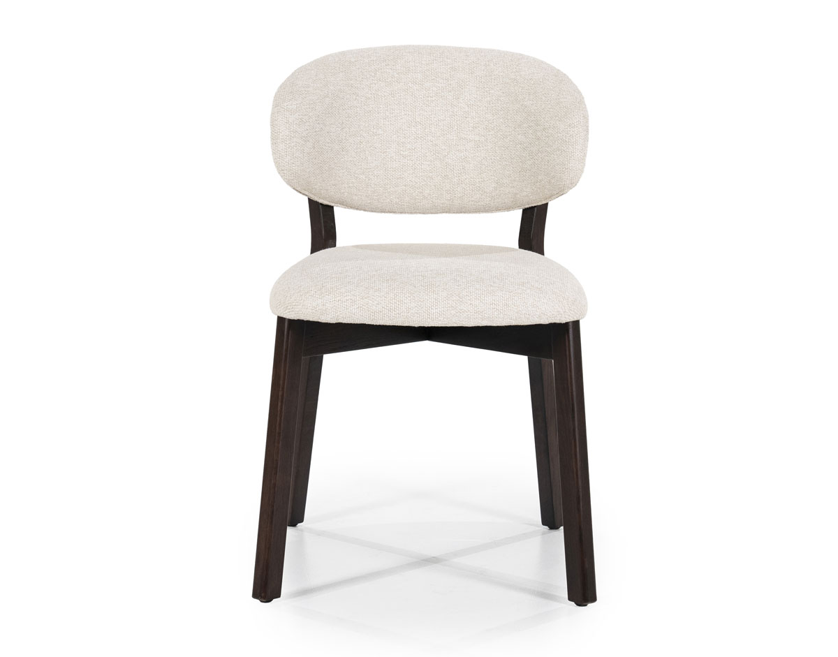 Esszimmer Stuhl Mikky Eiche Holz Stoff beige
