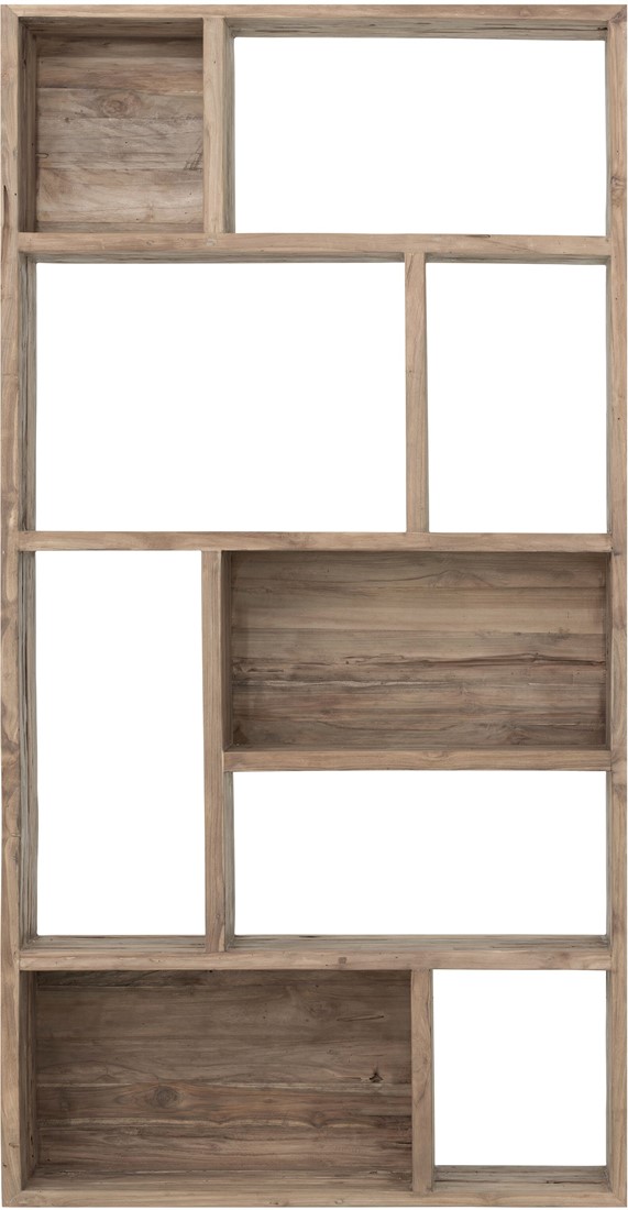 DTP Home Bücherregal Gallery H 195 cm Teakholz rustikal Regal Schrank