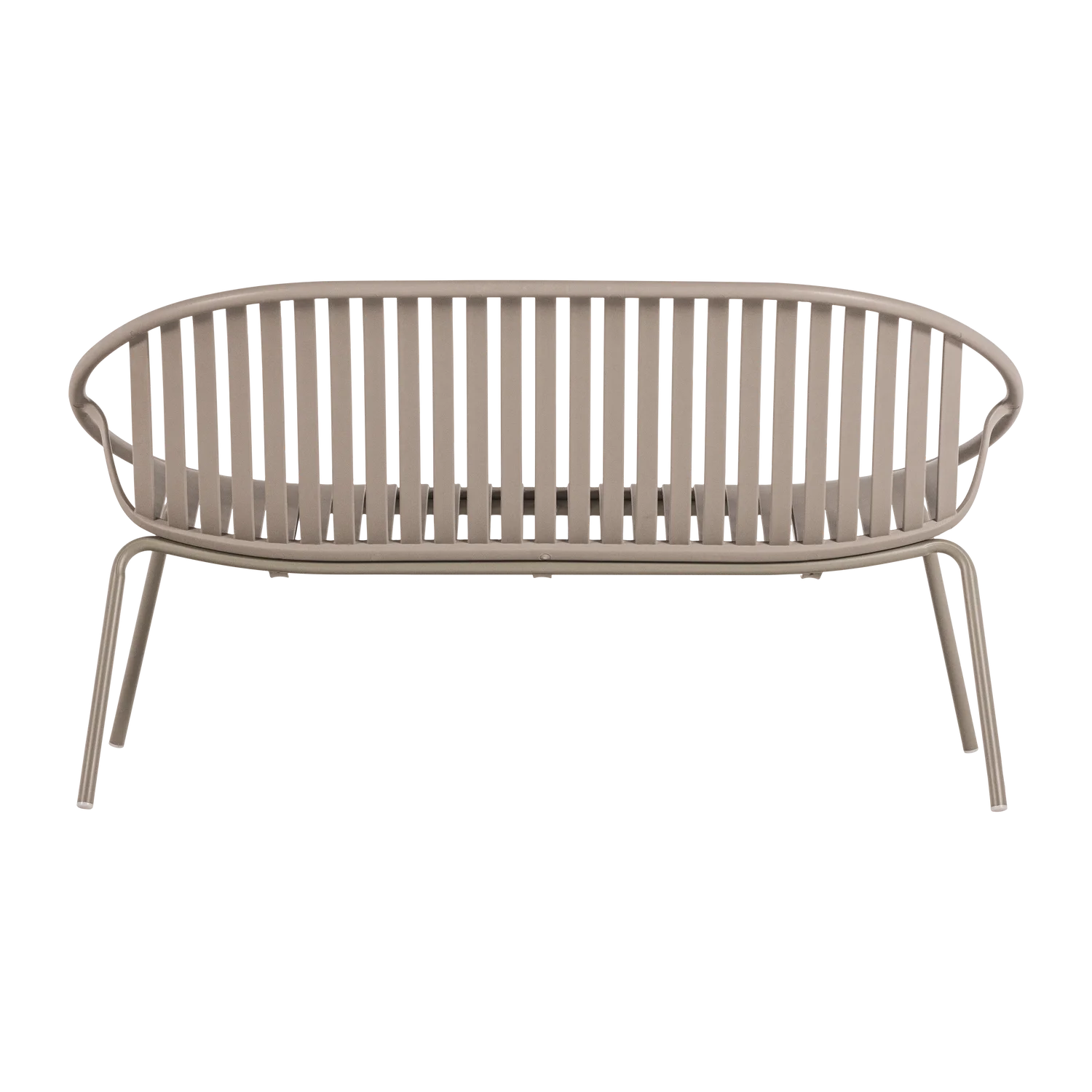 Outdoor 2 Sitzer Gartenbank BRUCE 131 cm Metall sandfarben