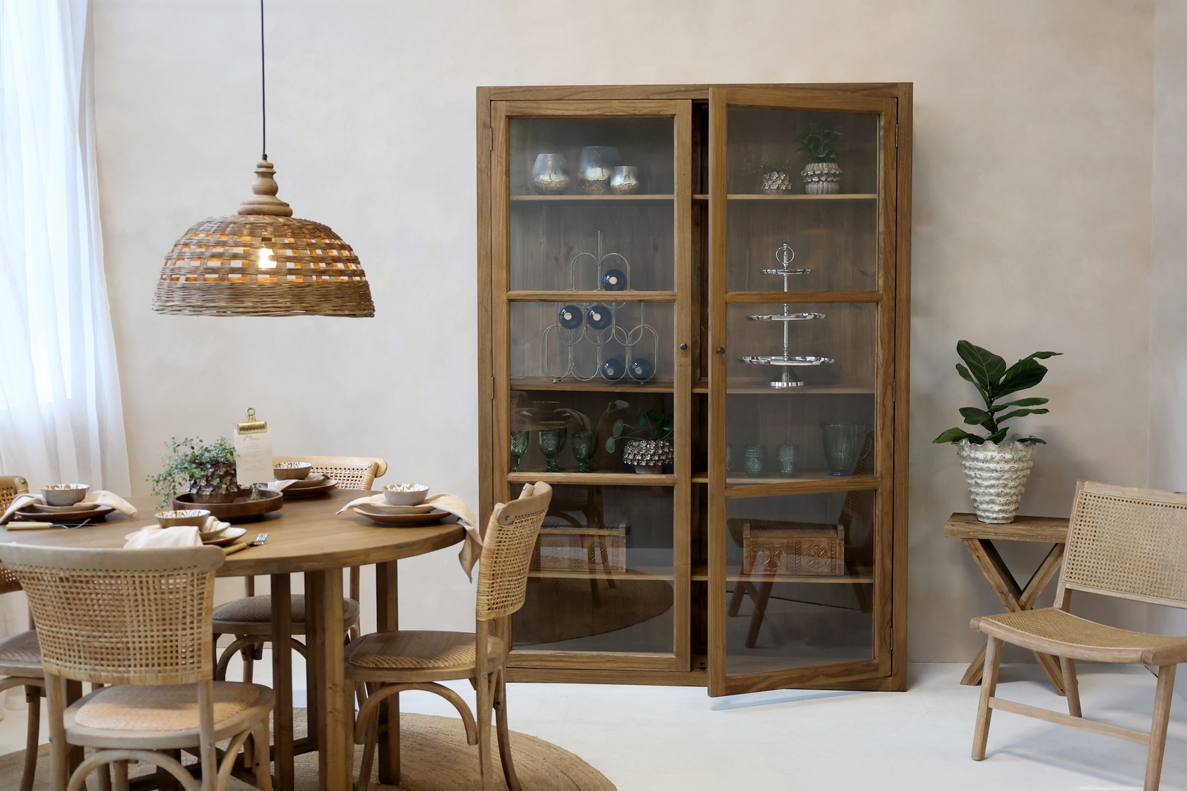 Vitrine Marseille Glasvitrine natur