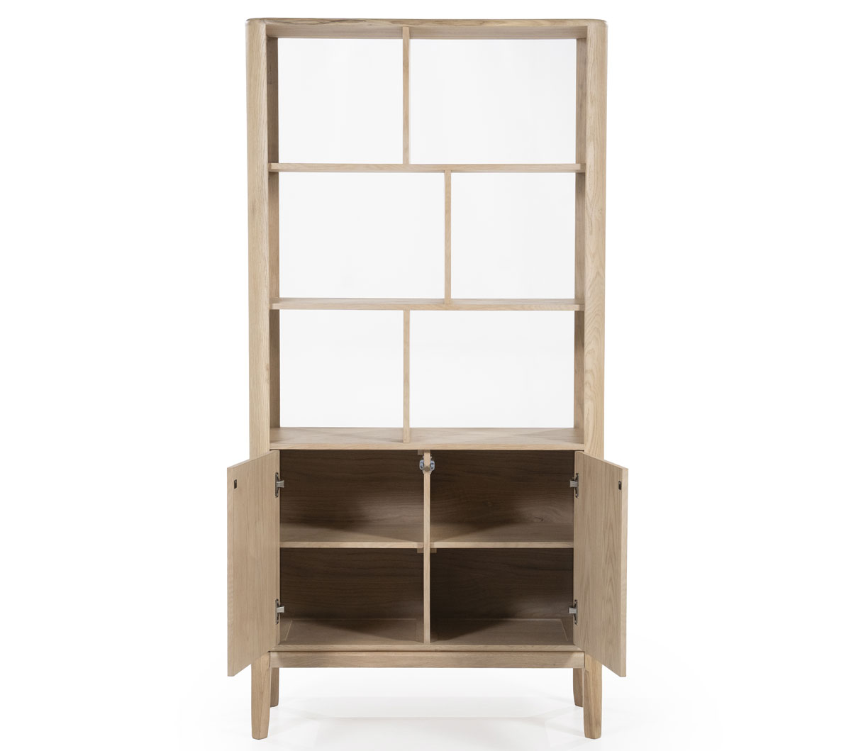 Bücherregal Regal Harvey 2-türig H 180 cm Eiche