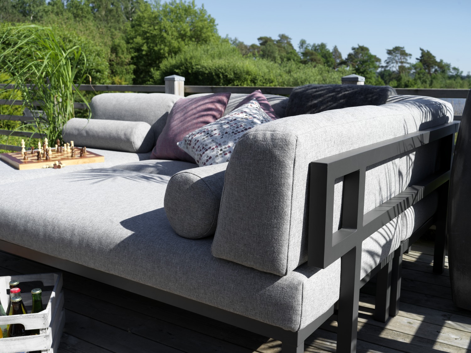 Ecksofa modulare Garten Lounge Gruppe GONESSE