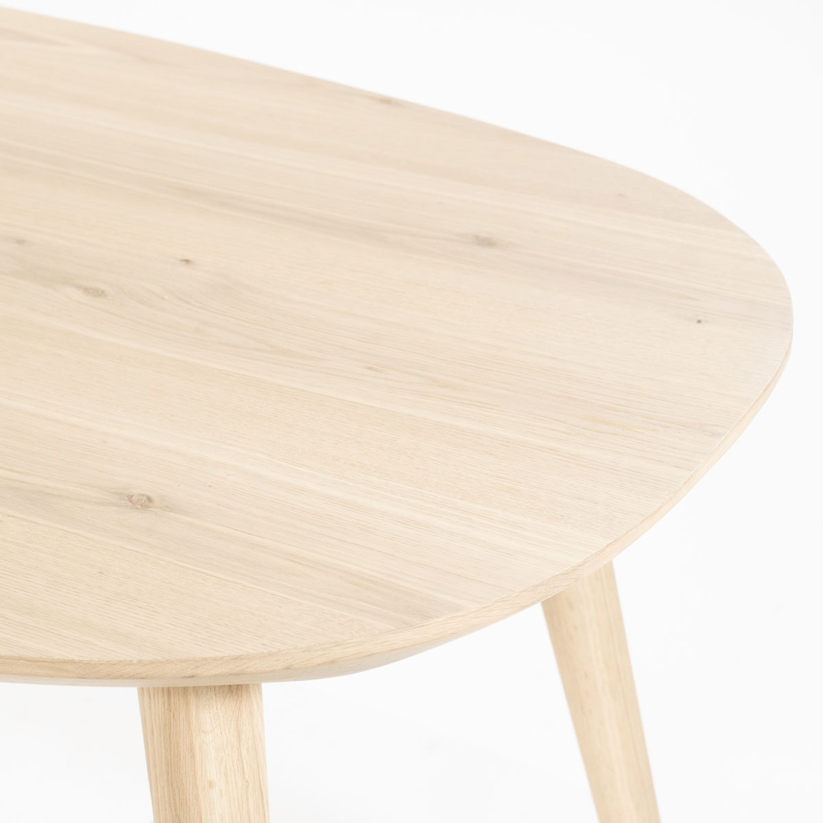 Esstisch Elijah oval 220 x 100 cm Braun Eiche hellbraun