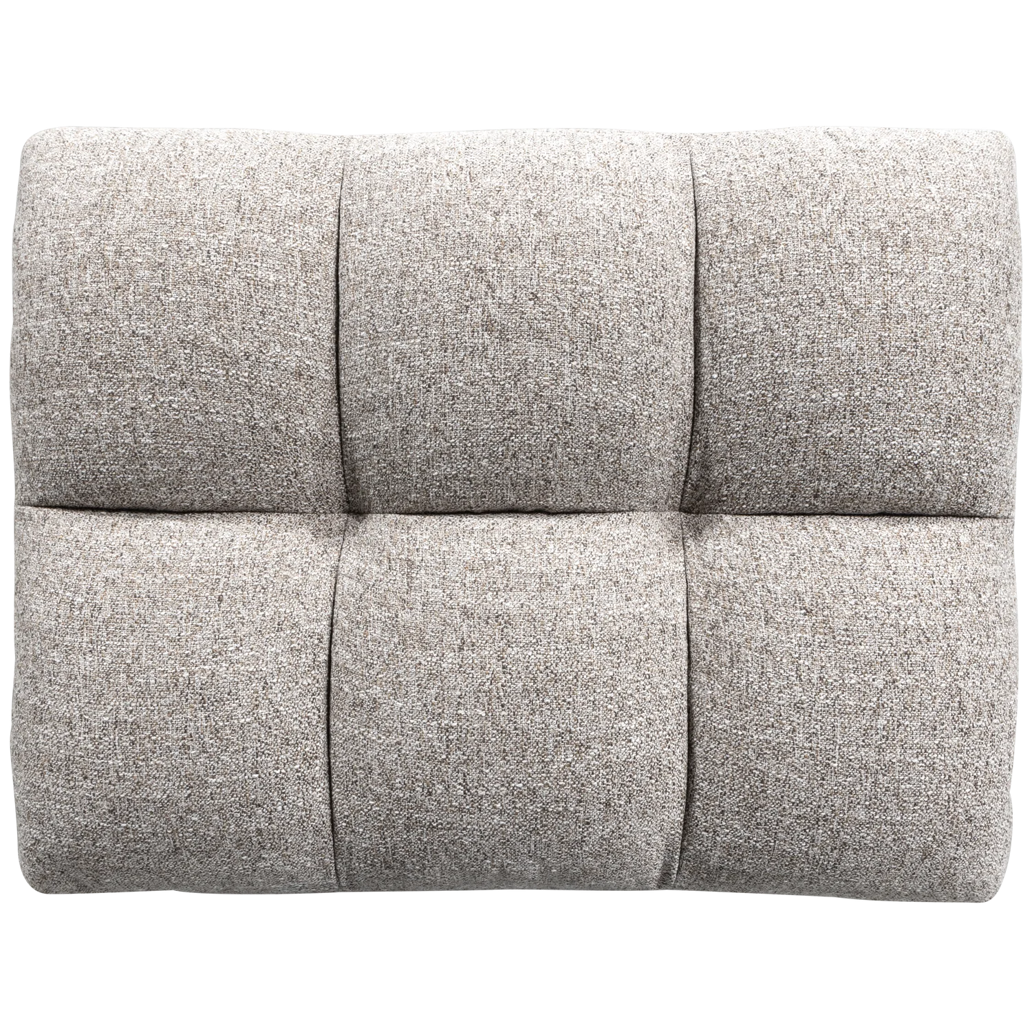 Pouf ALLURE 100 x 70 cm Hocker Sitzhocker Webstoff natur melange
