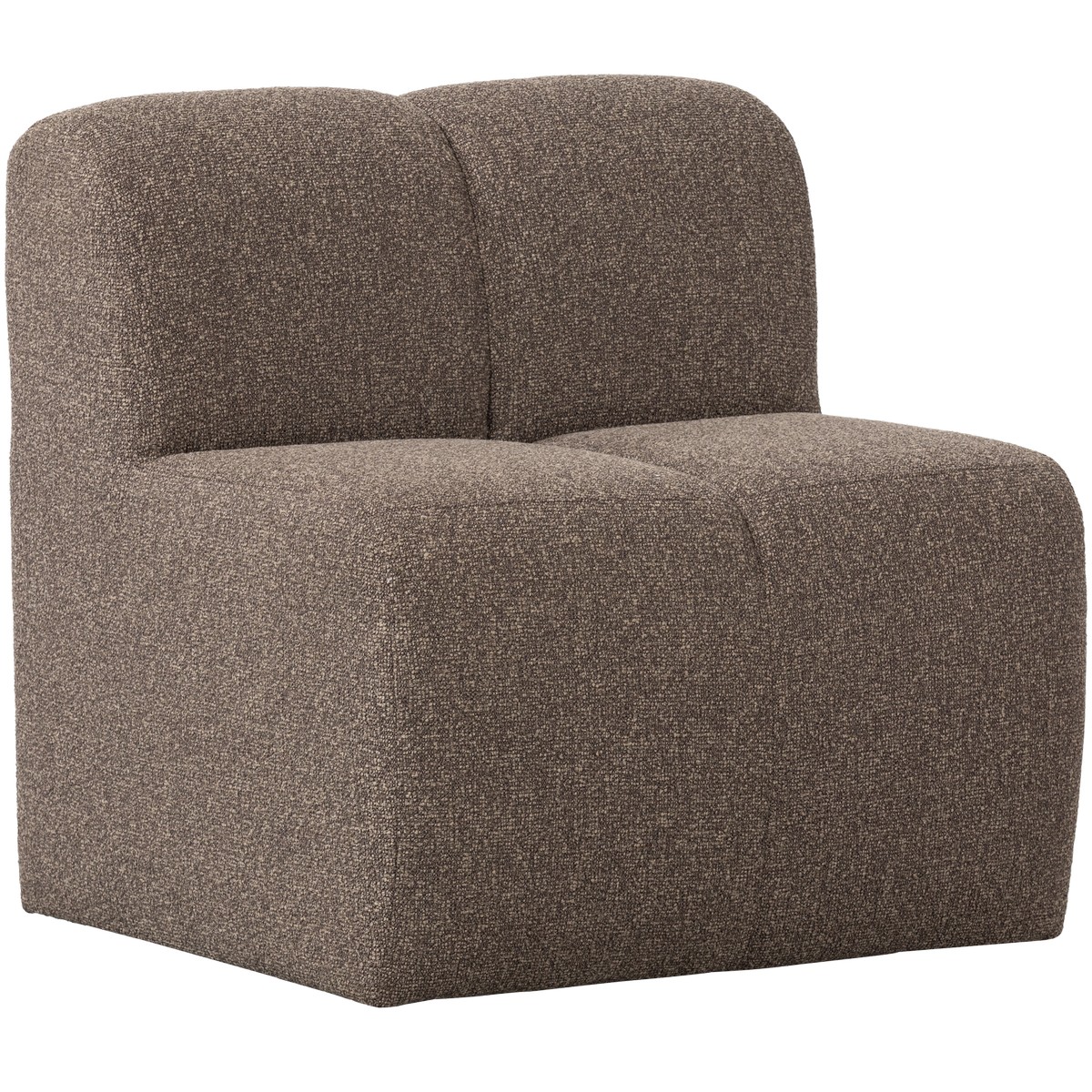 Esszimmerbank Eckbank MOJO 84 cm Element Bouclé braun melange