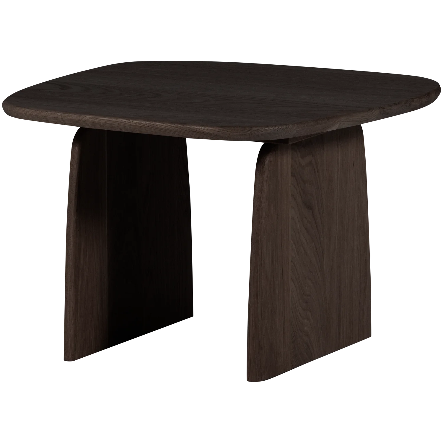 Couchtisch TABLO organisch 60 x 60 cm Eiche Massivholz mystic brown
