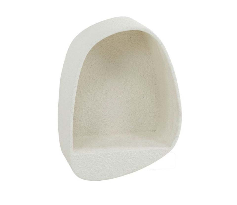 Wandregal ELORA aus Marmor-Komposit in Creme