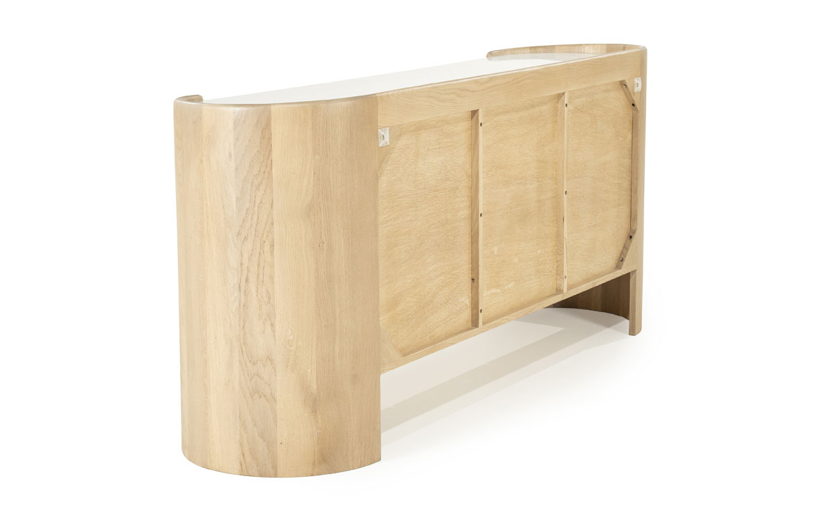 Sideboard Don 165 cm mit 3 Türen Eiche Marmor