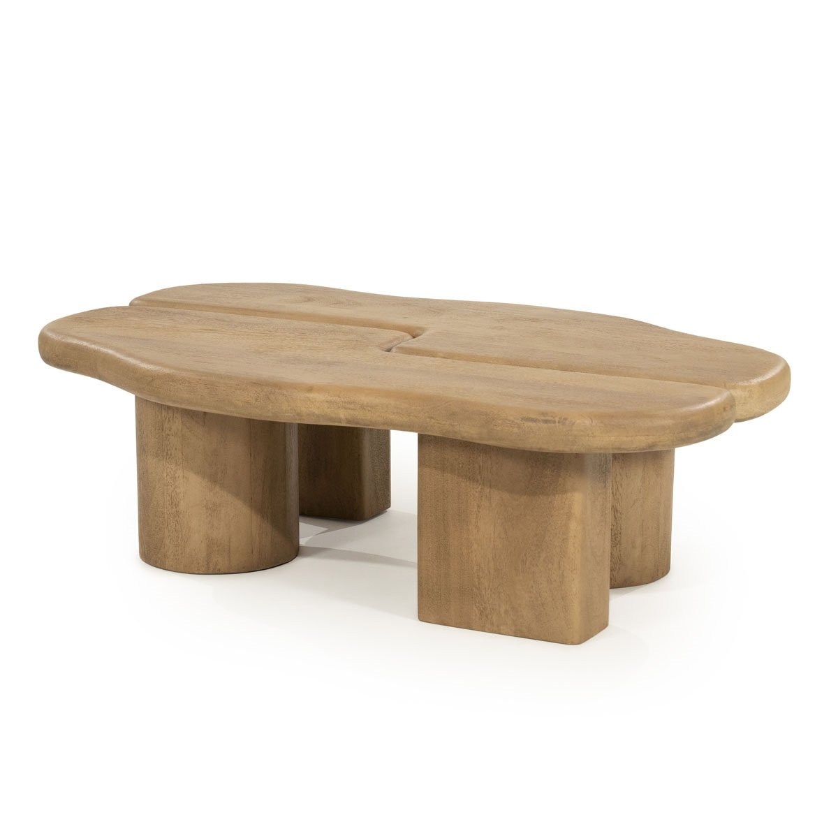 Couchtisch  2 tlg. Yuo 100 x 80 cm Mangoholz natur