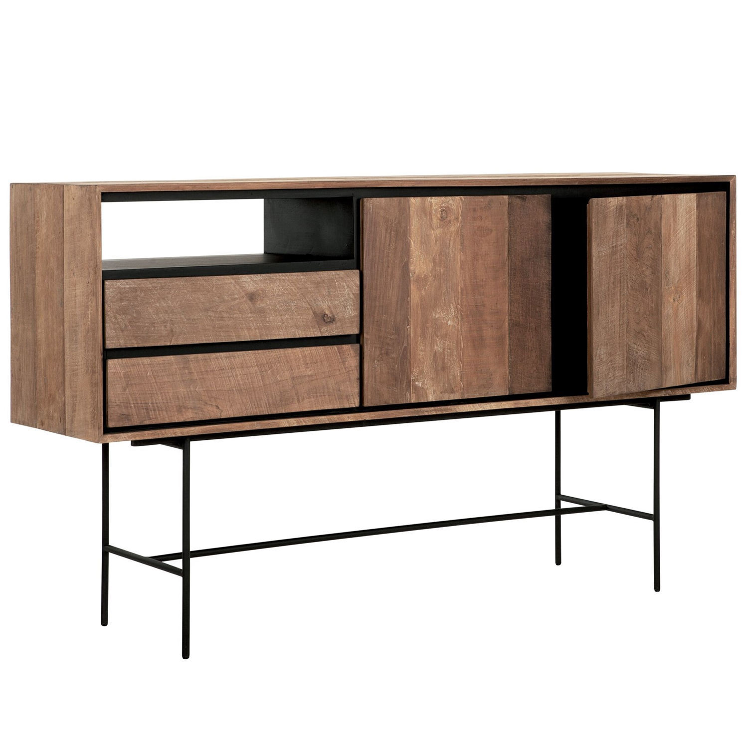 Sideboard Metropole II 160 cm recyceltes Teakholz massiv