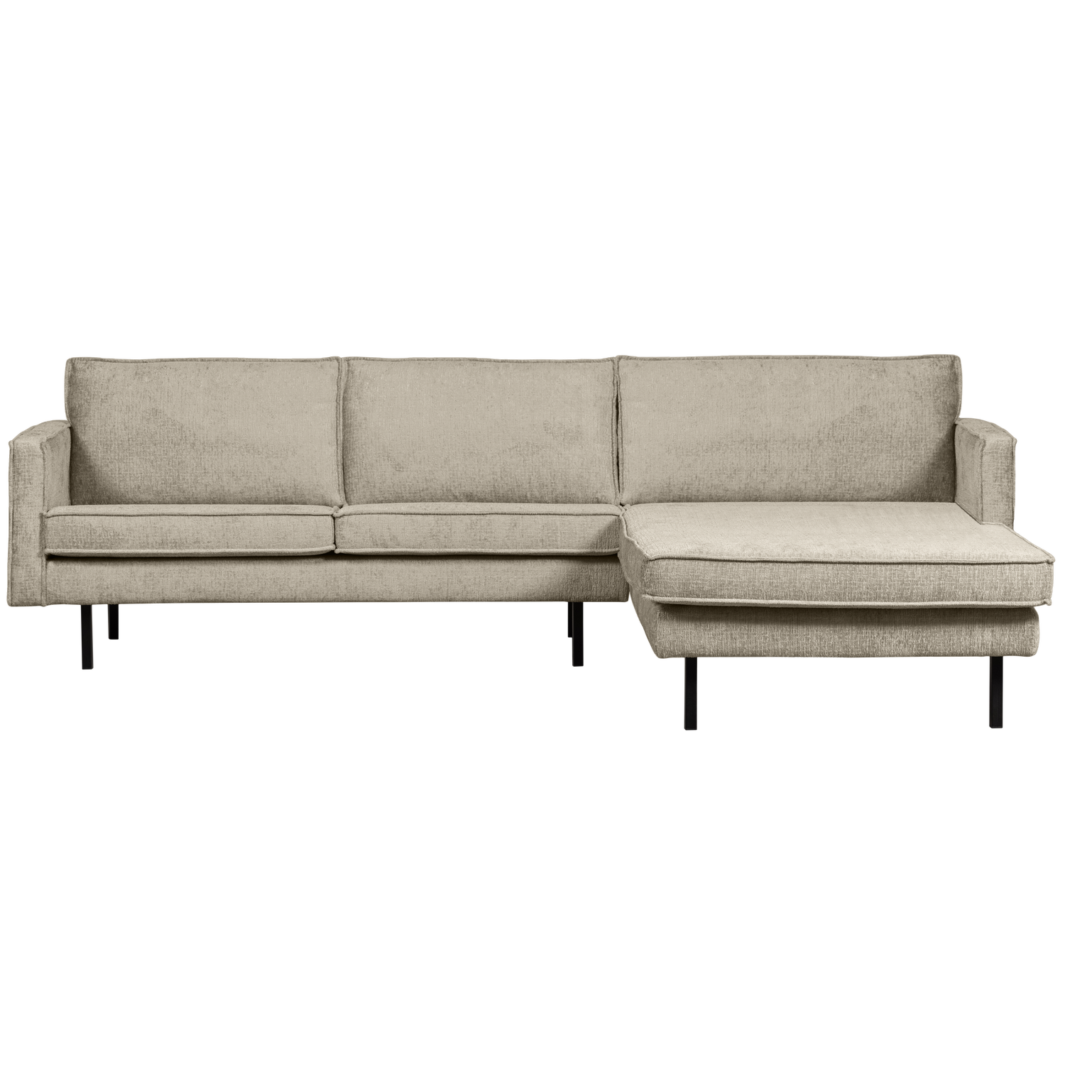 Eckgarnitur Rodeo Struktur Samt wheatfield Couch Sofa Ecksofa Longchair rechts