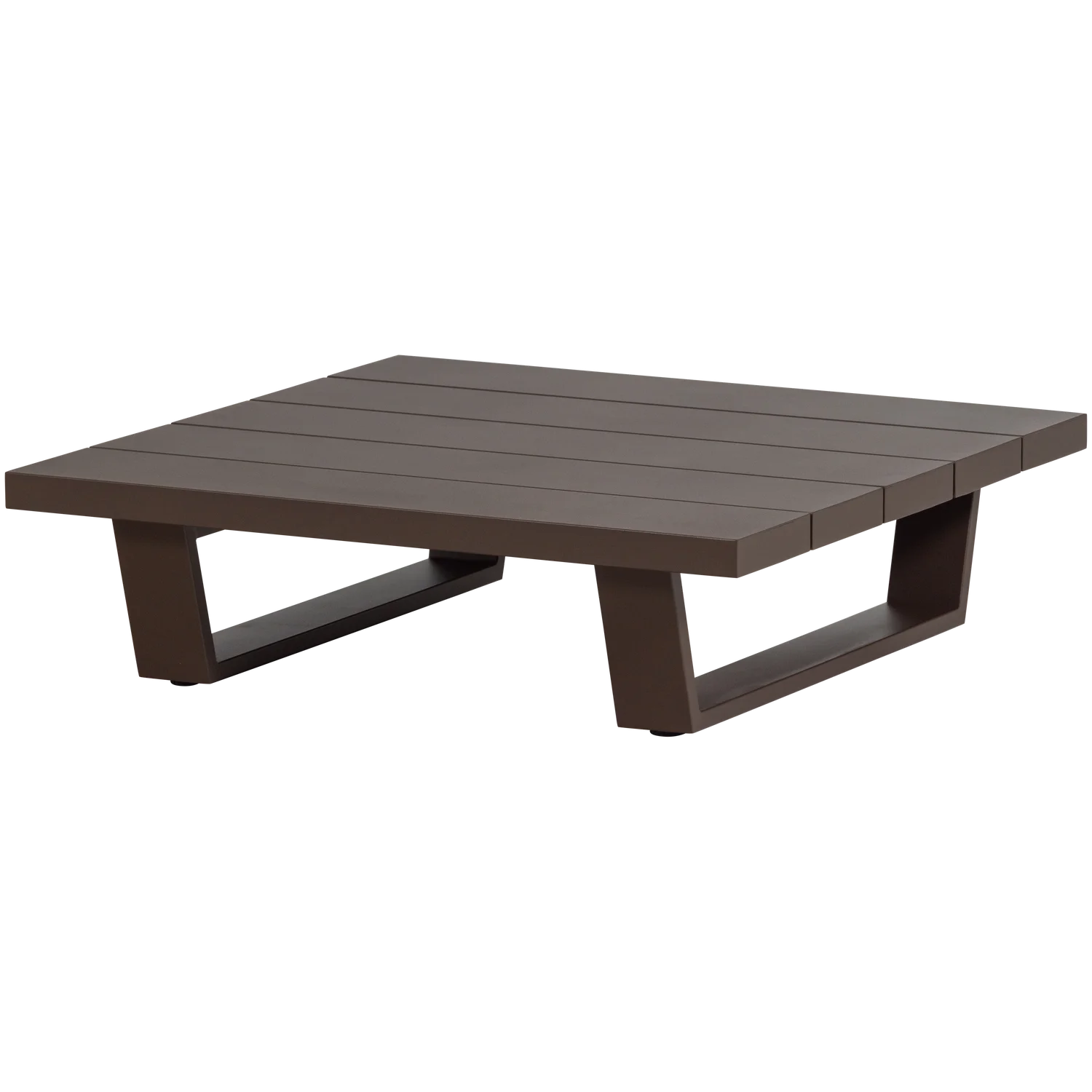 Garten Beistelltisch BEAR 87 x 87 cm Aluminium braun