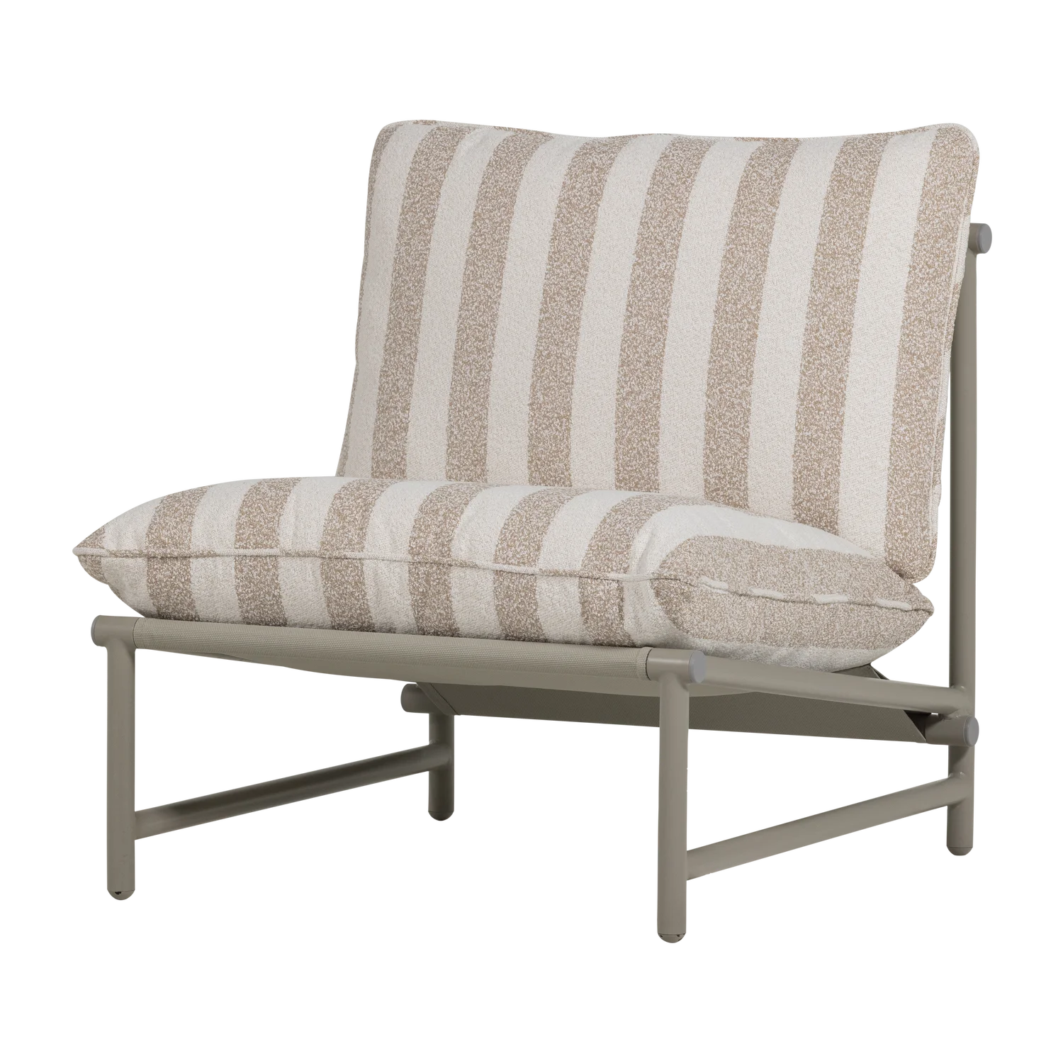 Outdoor Lounge Sessel ELVO Aluminium Olefinbezug Streifen Gartensessel