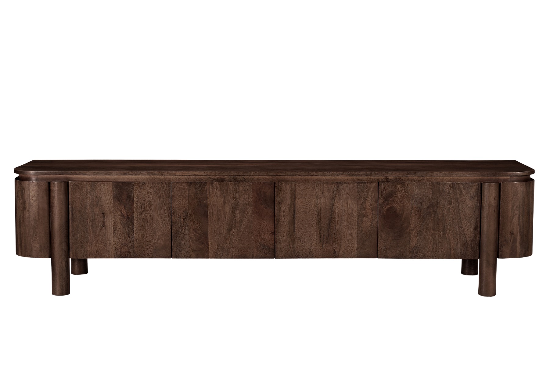 TV Möbel Lowboard Salano 210 cm Mangoholz braun Sideboard