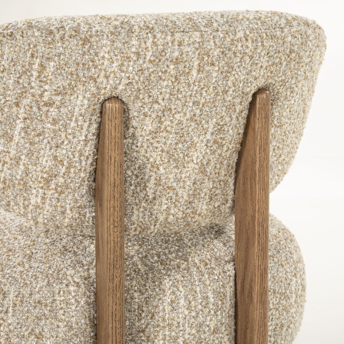 Sessel Reza Eichenholz braun Stoff beige Relaxsessel Fernsehsessel