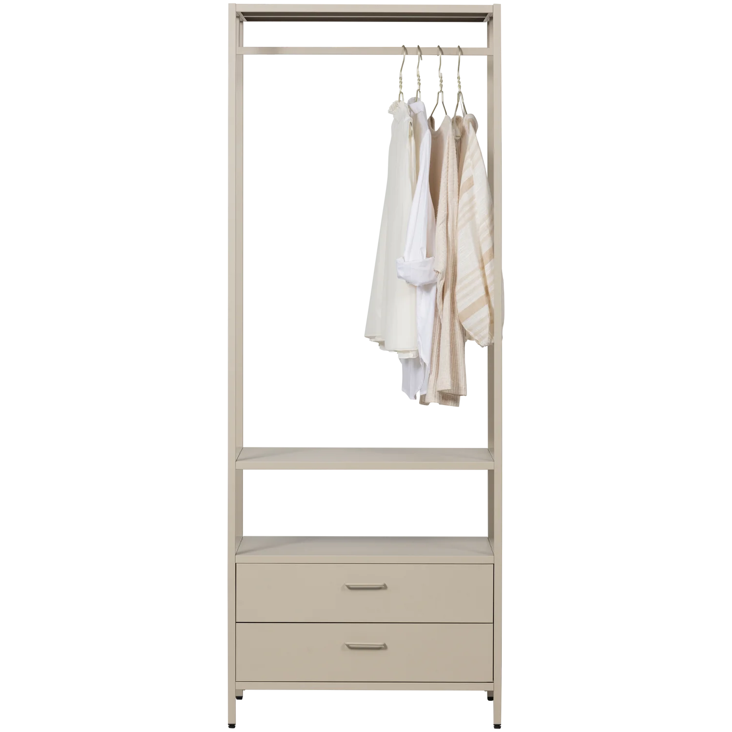 Kleiderschrank Kleiderständer Ferris B 70 cm Metall sandfarben 