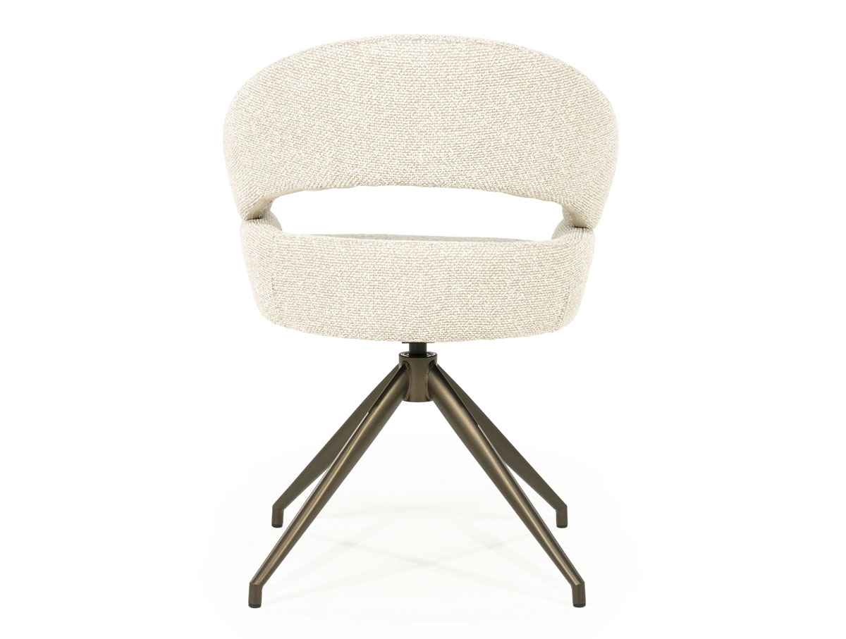 Armlehnstuhl Hailey Drehstuhl Stoff beige