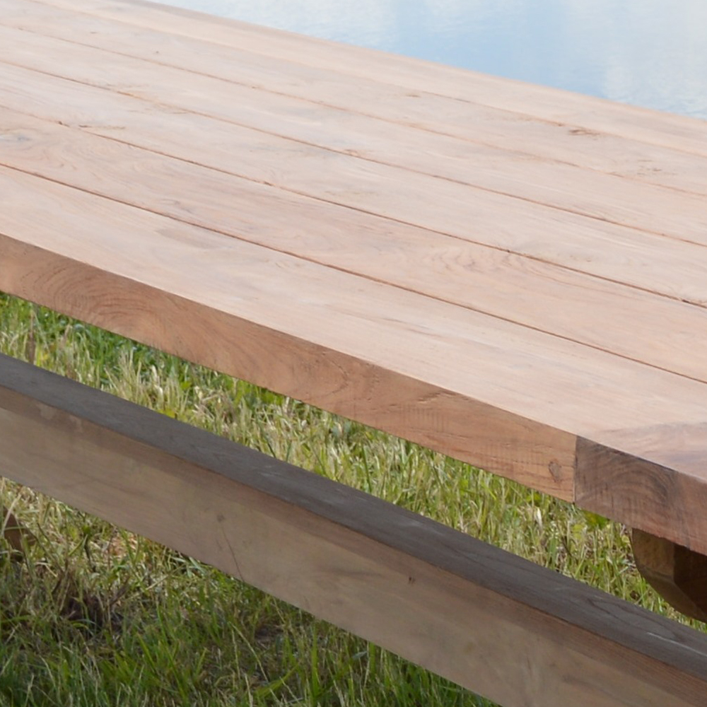 Gartentisch  300 x 100 cm CROSS Teakholz Teaktisch