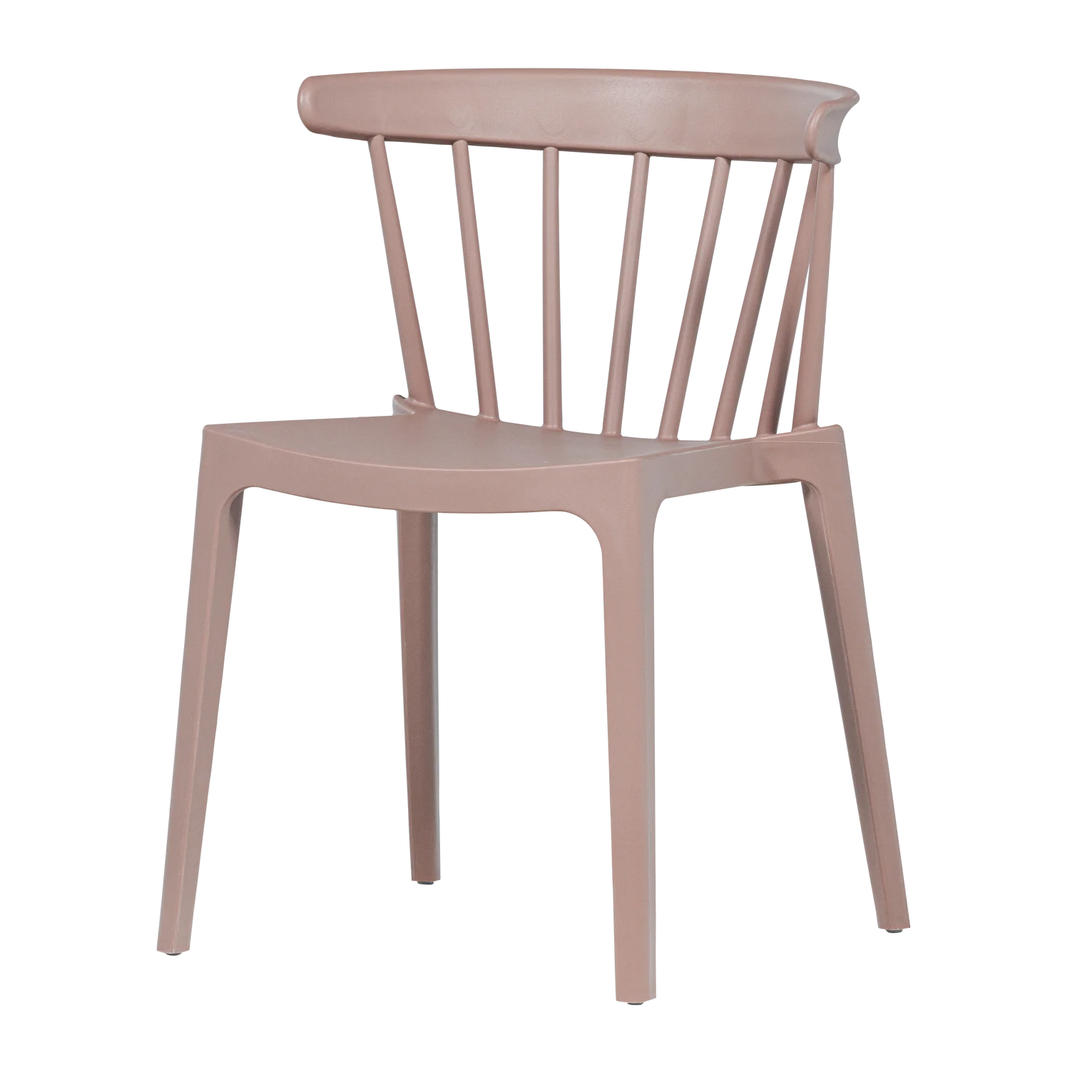 2er Set Gartenstuhl Kunststoff BLISS BIOFASER lachsrosa stapelbar