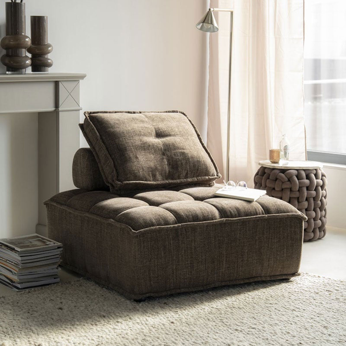 Lounge Sessel Hive braun