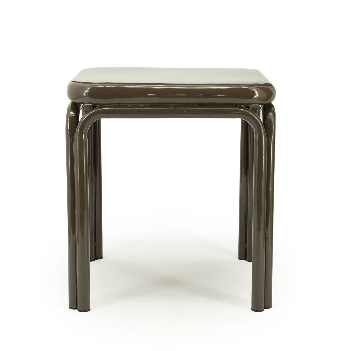 Beistelltisch Zilo 43 x 43 cm Metall dunkelbraun  