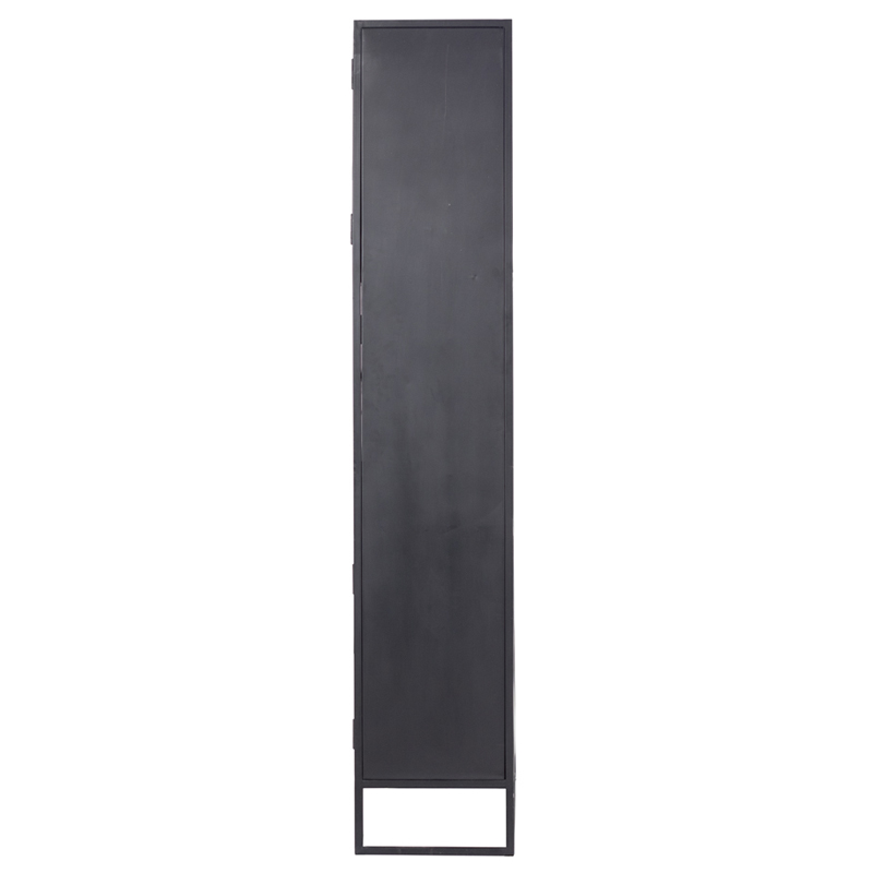 Industrie Regal JOHN 150 cm Mango Massivholz schwarz Bücherregal