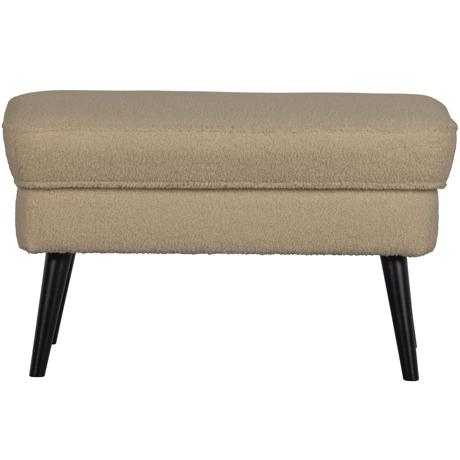 Hocker Rocco Teddystoff sandfarben Fußhocker Sitzhocker