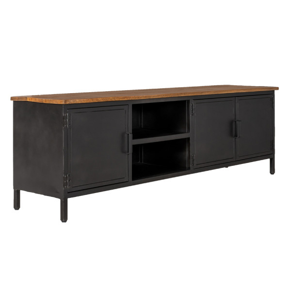 Industrie TV Möbel JORIS 185 cm Holz Metall TV Lowboard