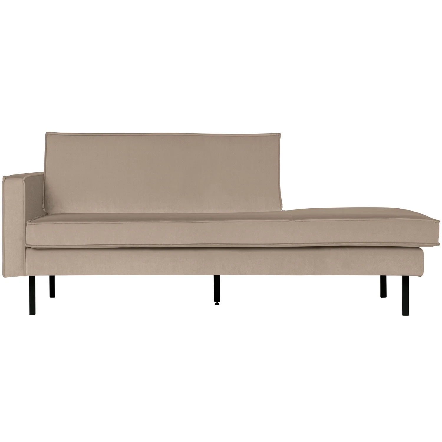 Sofa Chaiselongue RODEO Samt Velvet khaki Recamiere links Tagesbett
