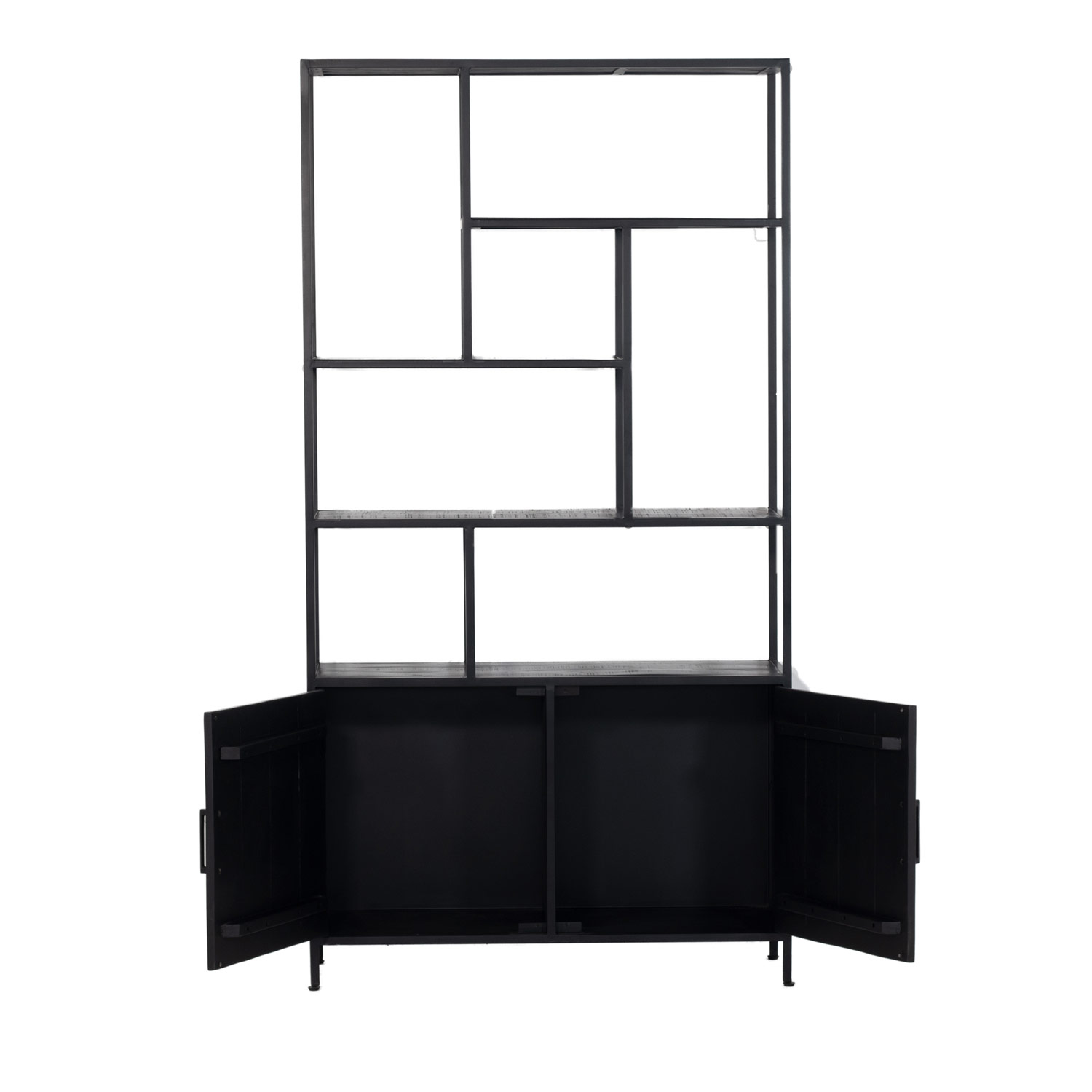 Regal Schrank Schrankregal BONY XL B 110 cm schwarz