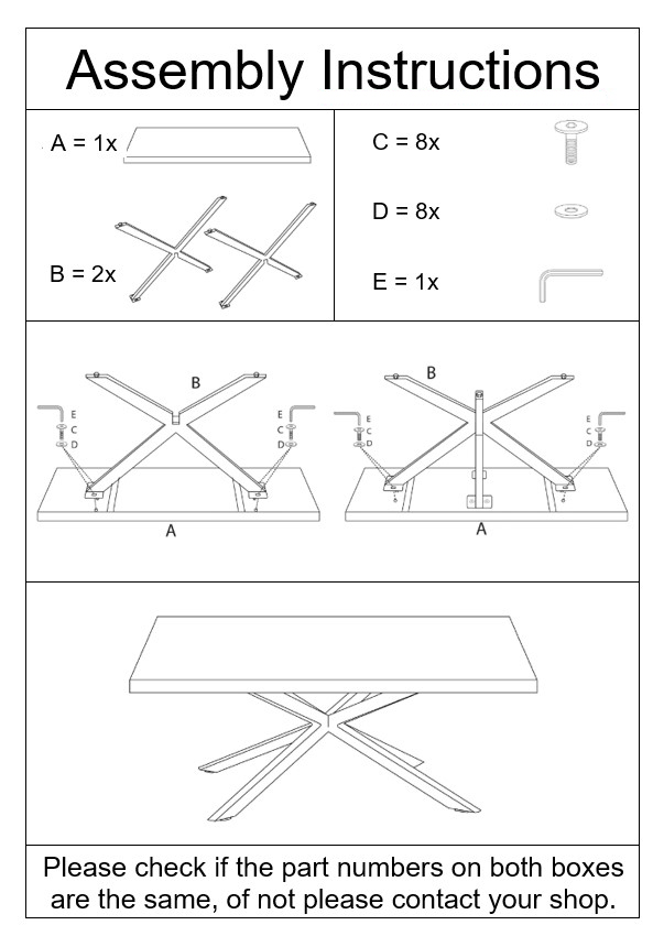 Esstisch Spider 220 x 100 cm Akazienholz Metall schwarz