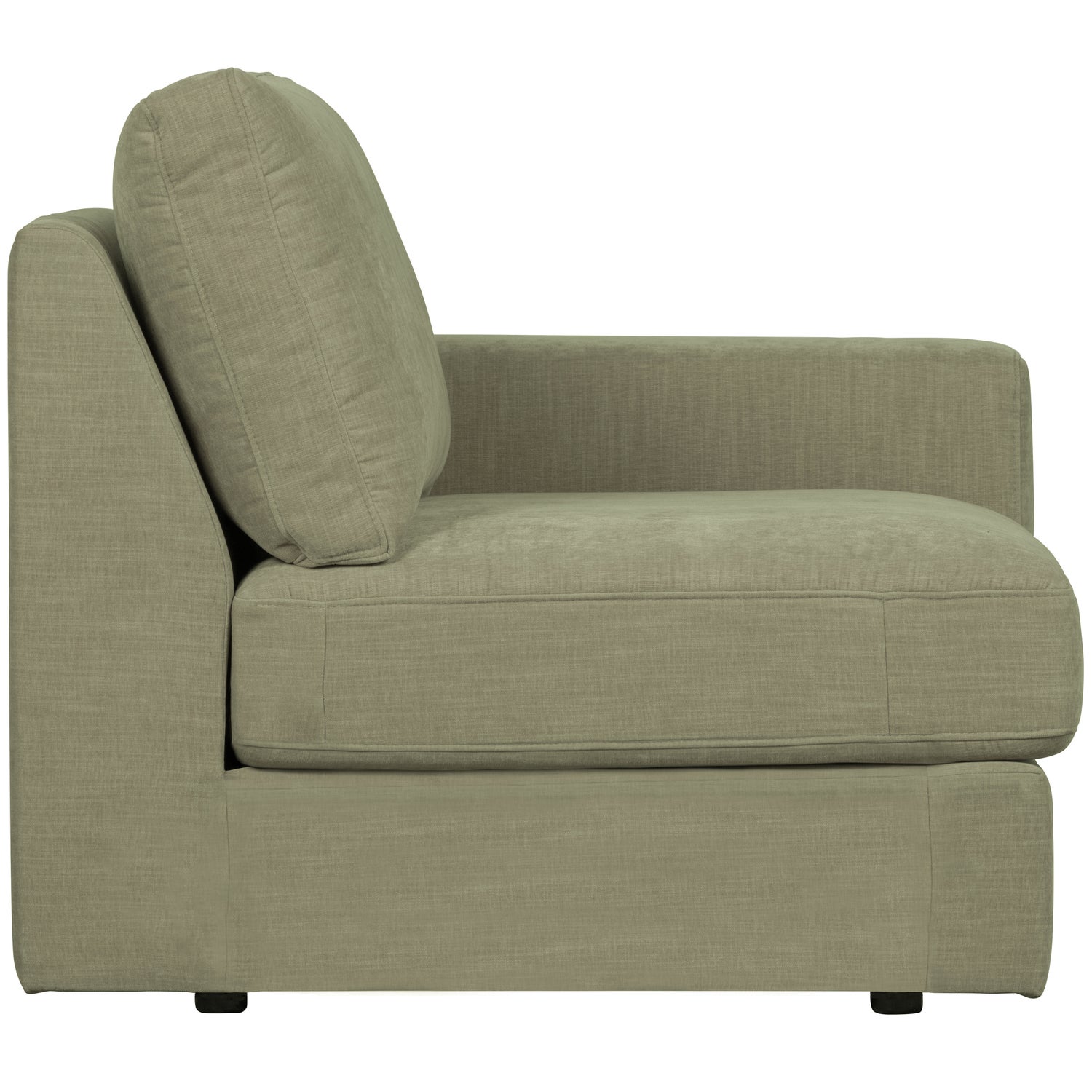 Sofaelement FAMILY mit Armlehne rechts Element Webstoff grün