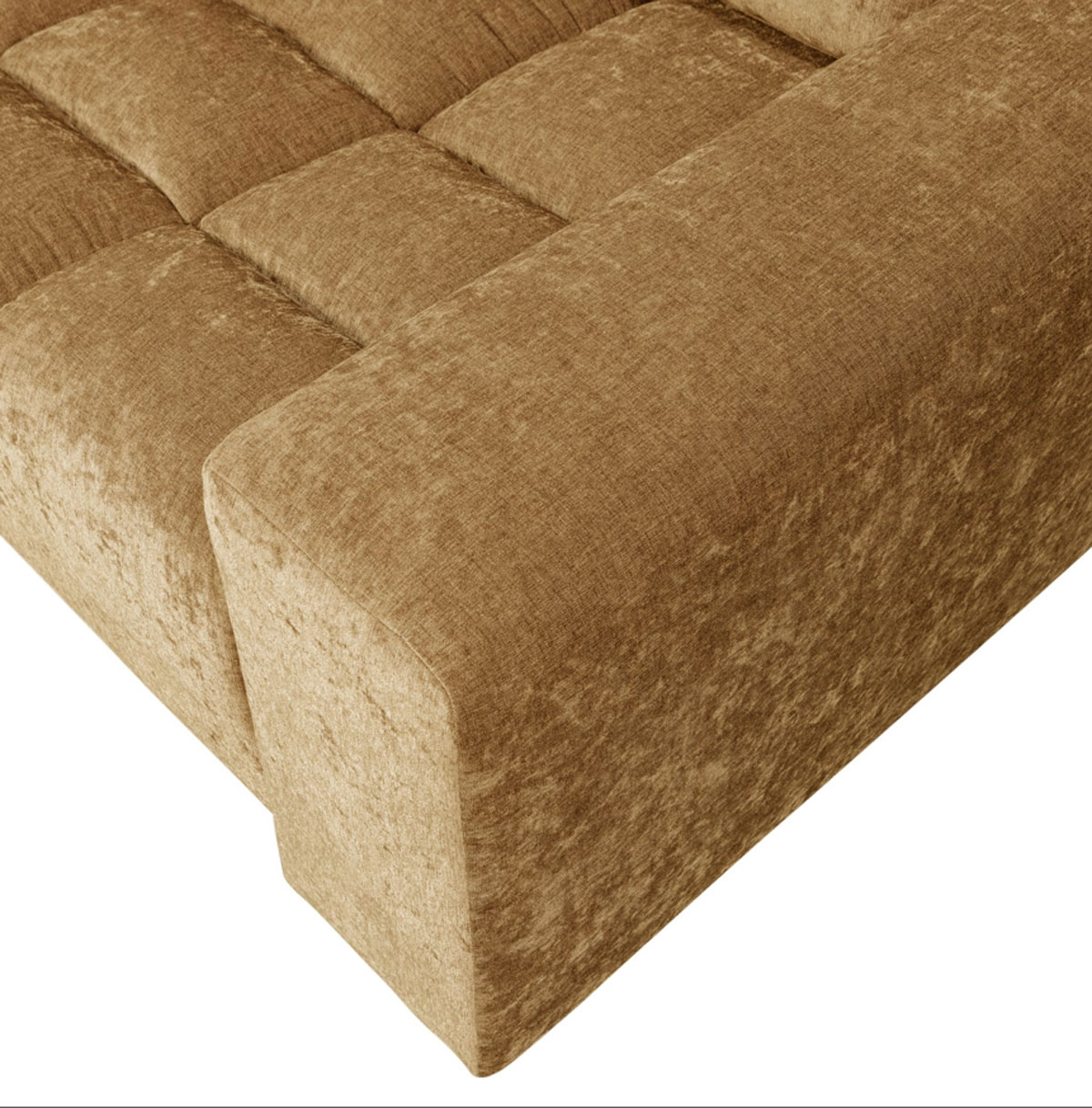 woood 2 Sitzer Sofa SECOND DATE Webstoff vintage gold