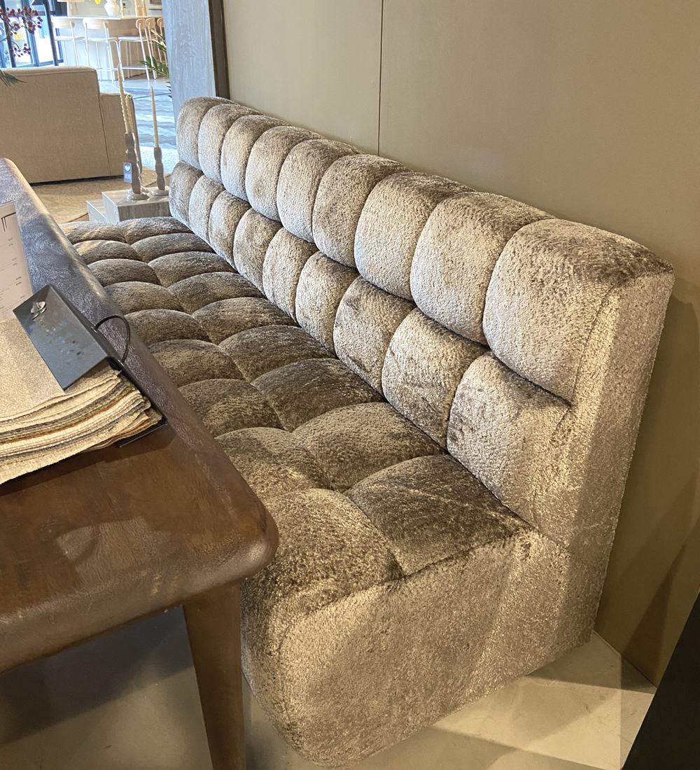 Esstischbank MALOA 225 cm taupe Küchenbank gepolstert