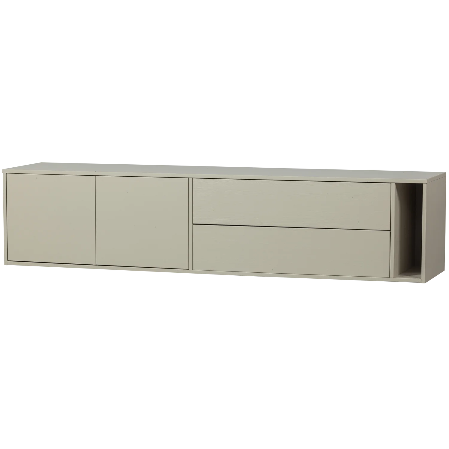 TV Möbel SETTLE DOWN 200 cm Kiefer Massiv staubgrau Lowboard