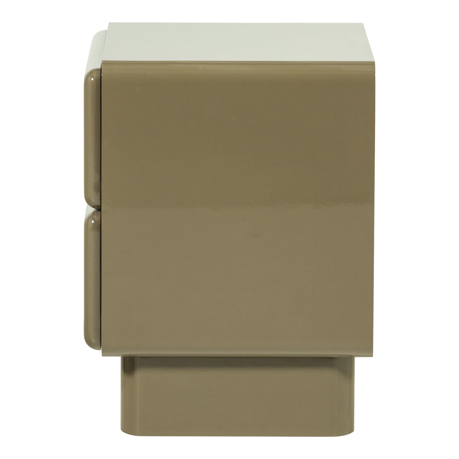 Nachtschränkchen LUSTRA H 43 cm mit 2 Schubladen MDF grün