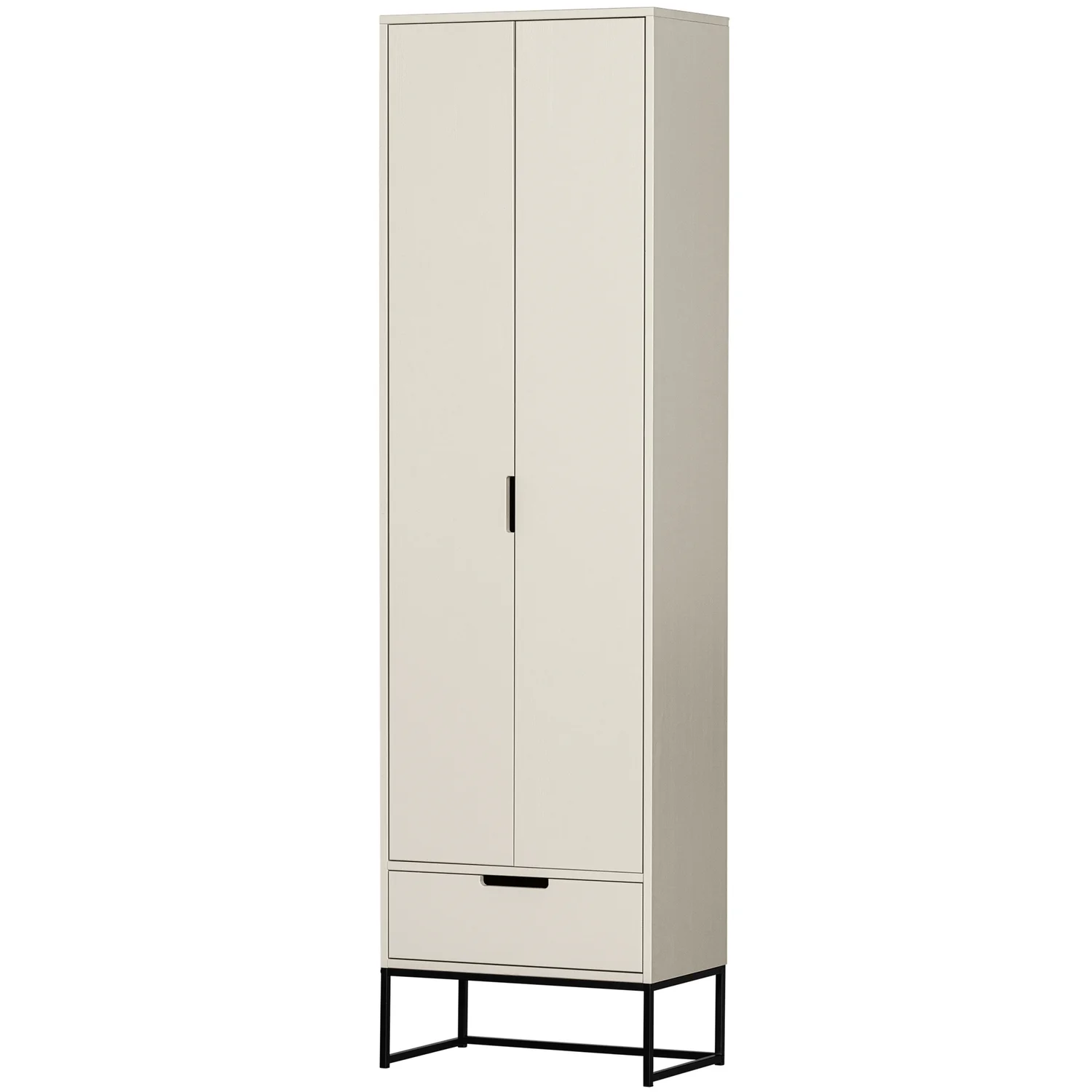 Hochschrank Schrank Silas H 210 cm Kiefernholz staubgrau