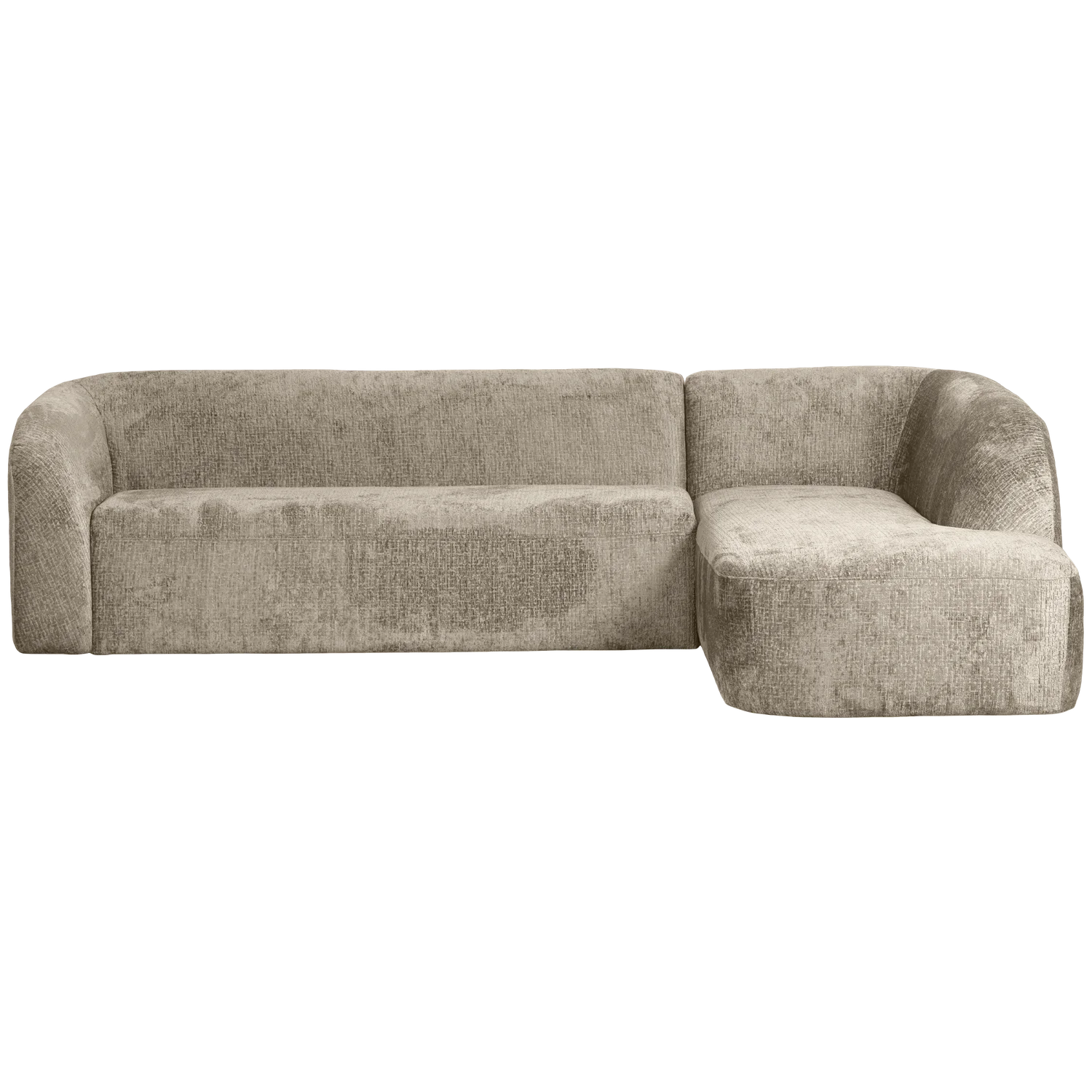 Eckgarnitur Sloping Struktur Velvet wheatfield Ecksofa Longchair rechts
