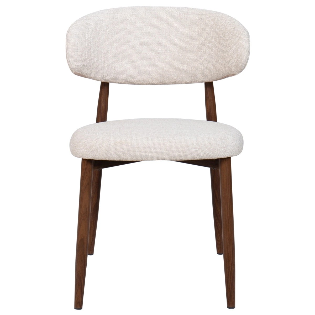 Esszimmerstuhl Polsterstuhl Nova beige / wallnuss
