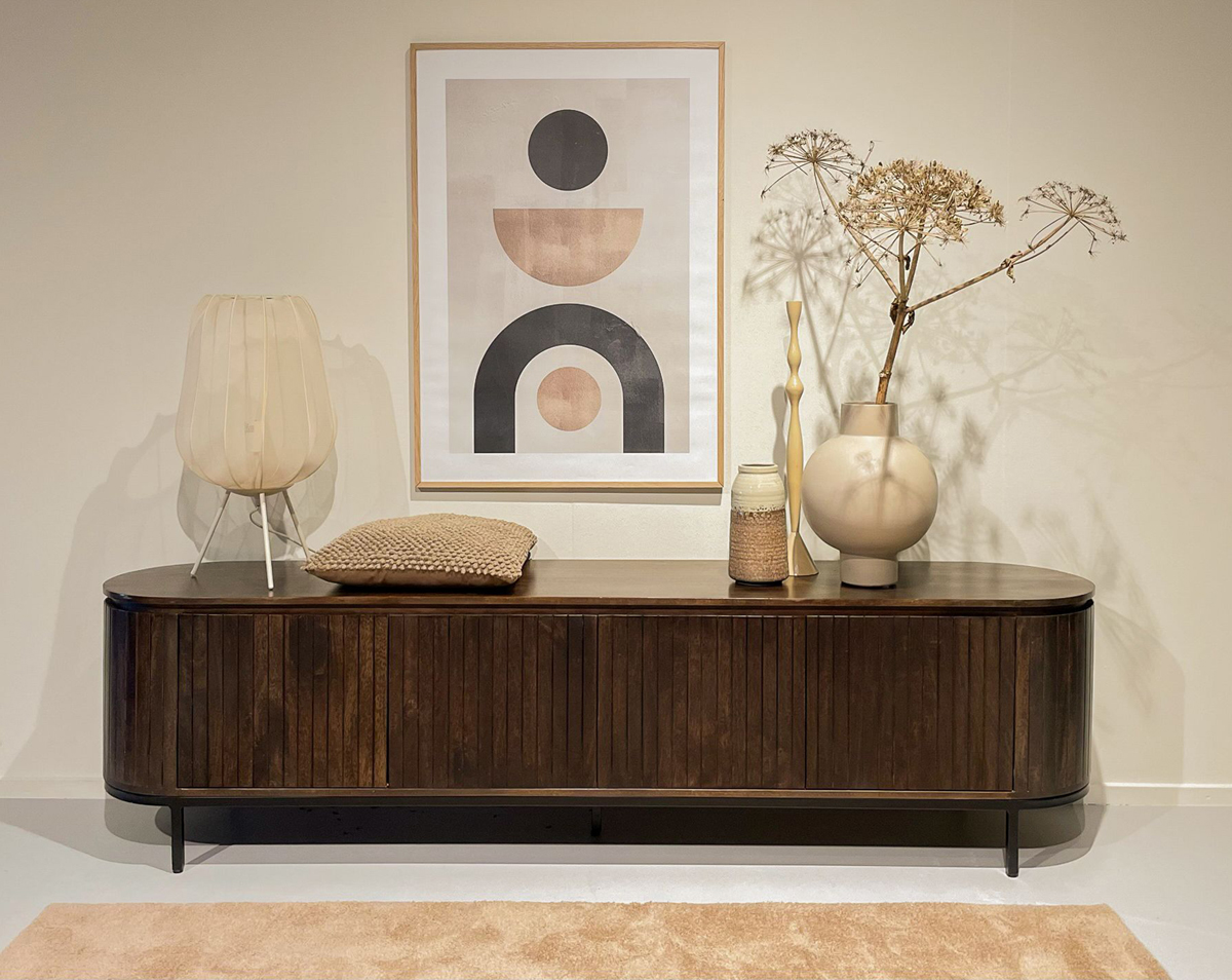RETRO CHIC Lowboard Noor 210 cm Mangoholz