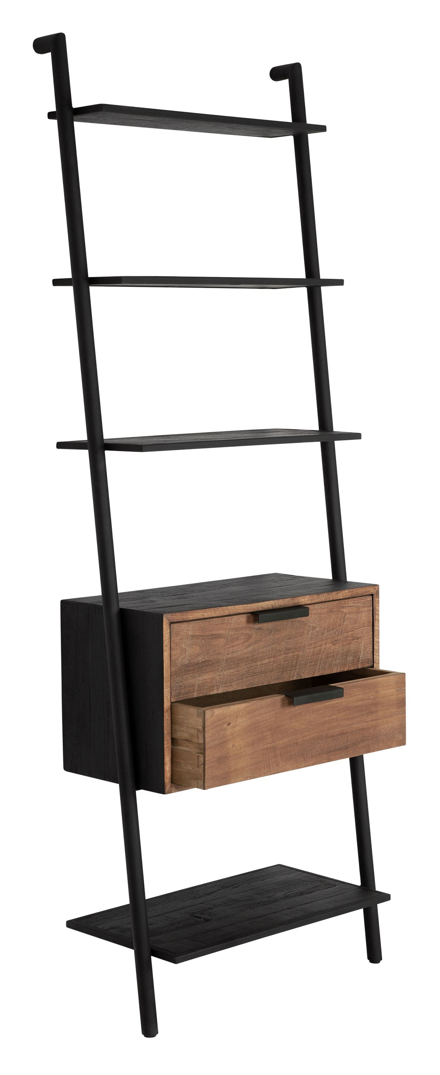 Wandregal Regal Cosmo H 200 cm recyceltes Teakholz