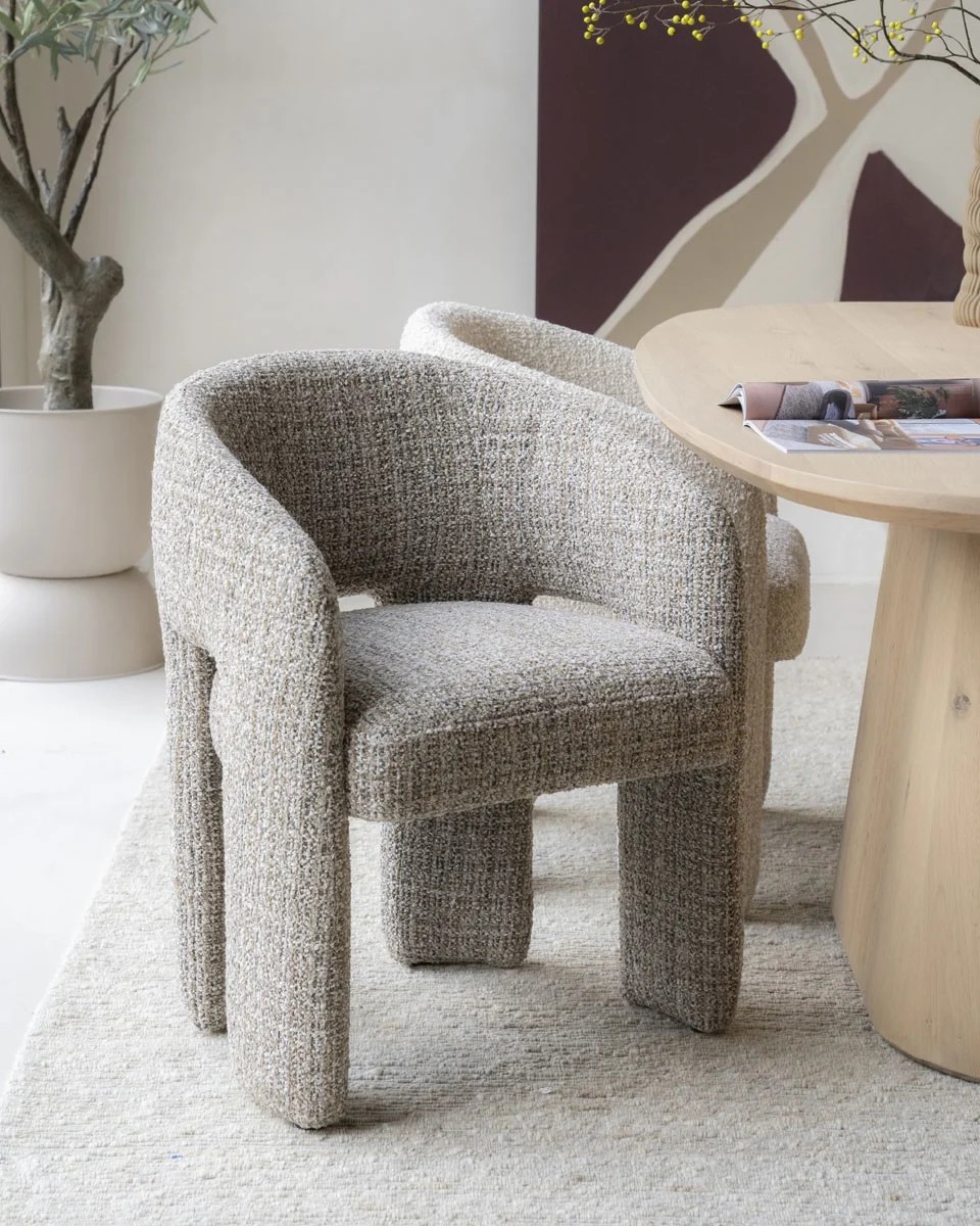 Esszimmer Stuhl Hamilton Armlehnstuhl stoffbezogen taupe