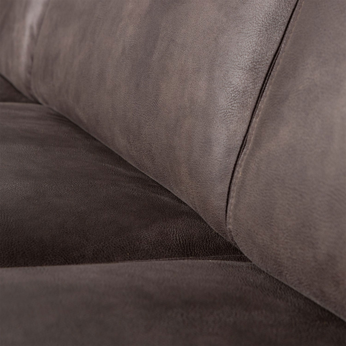 woood Ecksofa Statement Eco Leder dunkelgrau Chaiselongue links