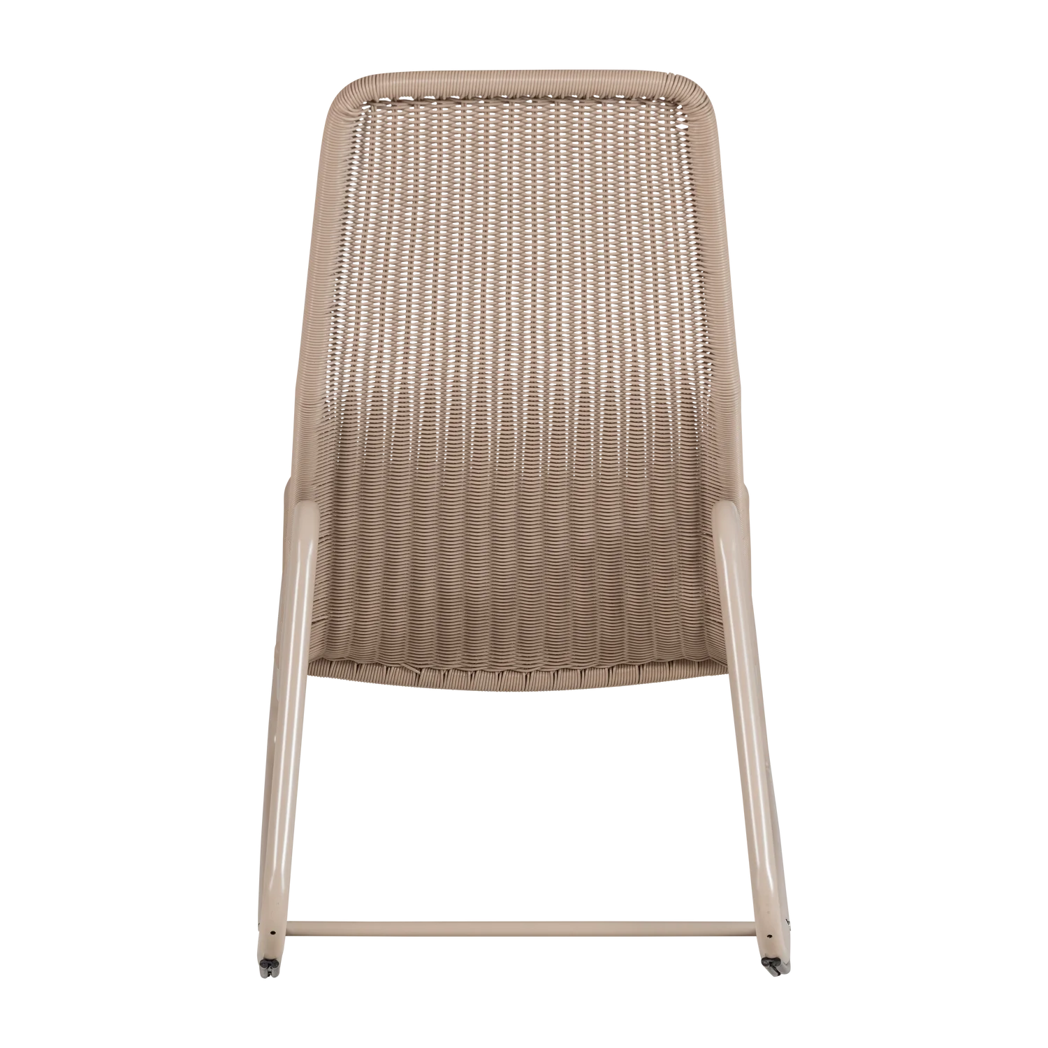 Outdoor Schaukelstuhl Gartenstuhl TOM Metall Kunstrattan sandfarben