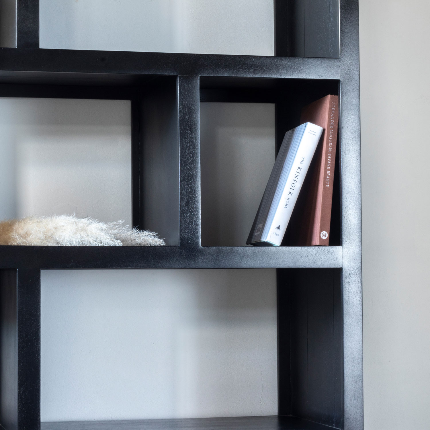 Bücherregal Regal Schrank Aura H 210 mit Mango Holz schwarz